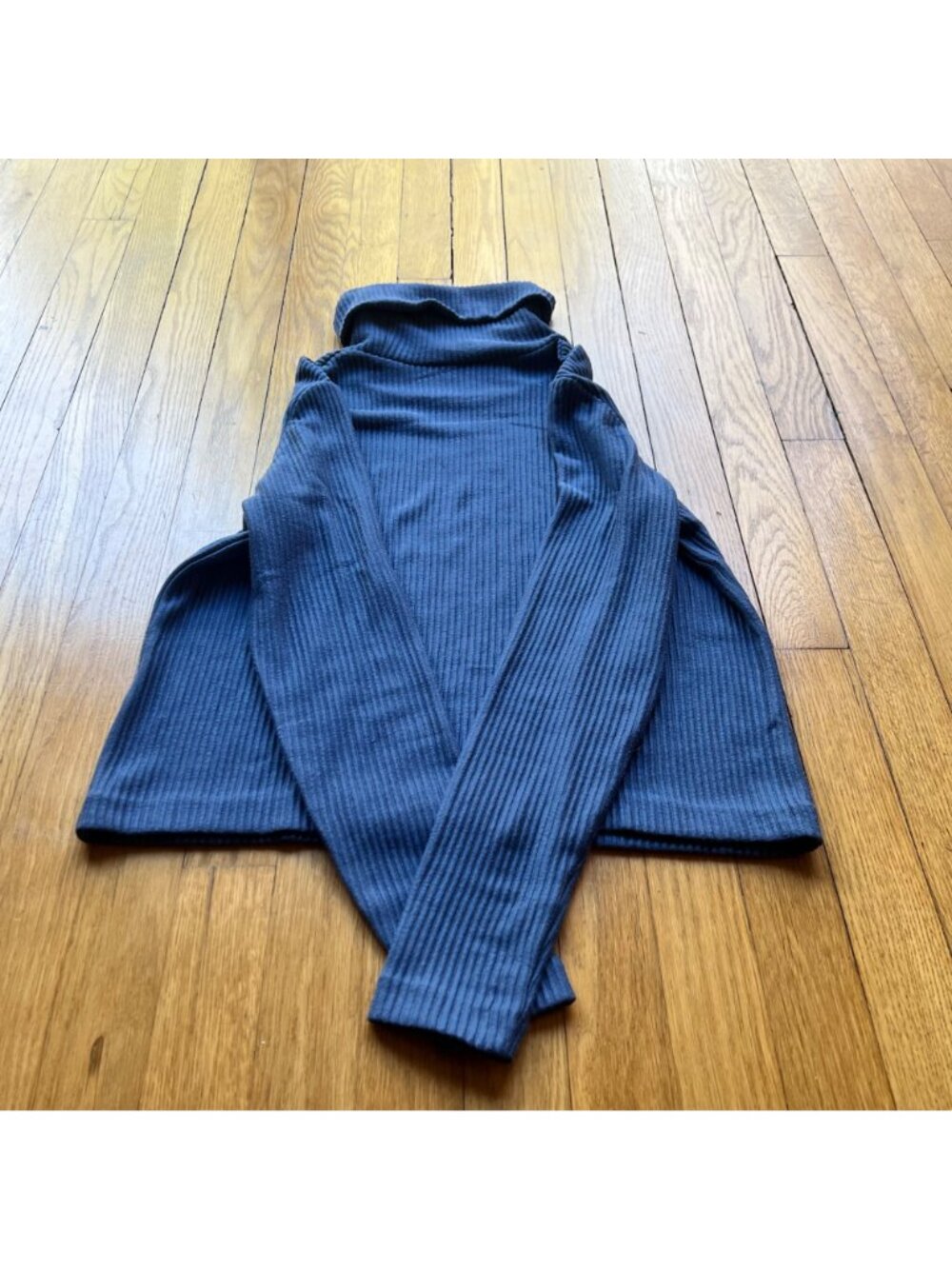 Club Monaco Size S Navy Blue Meredy Rib Knit Long Sleeve Turtleneck Sweater Top - Picture 11 of 14